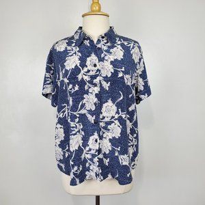 Vintage Silk Bridgetown Collection Button Up Shor… - image 1